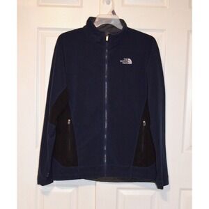 The North Face TKA 1 Jacket Men's XL Soft Fleece Blue & Black Full Zip